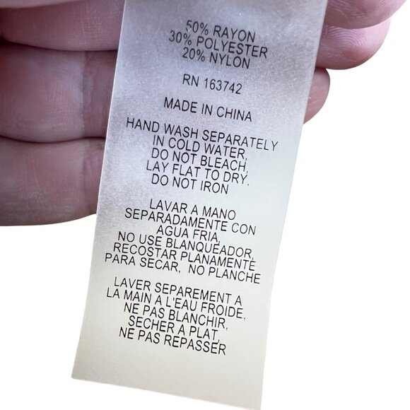 Joie Houndstooth Cardigan Sweater Balloon Sleeves Beige Ivory Size Medium - Picture 6 of 7